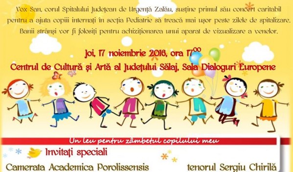 Concert caritabil pentru copiii internati la Sectia Pediatrie a Spitalului Județean de Urgență Zalău Concert caritabil pentru copiii internati la Sectia Pediatrie a Spitalului Județean de Urgență Zalău