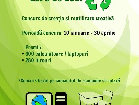 “Let’s Do It, Romania!” și Garda Națională de Mediu lansează concursul “Let’s Be ECO!”. 280 de birouri și 600 de calculatoare puse în joc pentru școlile din mediul rural “Let’s Do It, Romania!” și Garda Națională de Mediu lansează concursul “Let’s Be ECO!”. 280 de birouri și 600 de calculatoare puse în joc pentru școlile din mediul rural