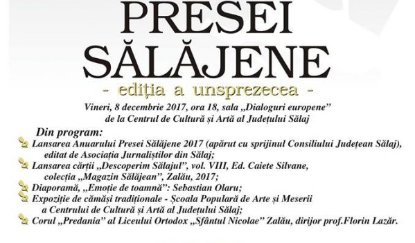 Gala Presei Sălăjene 2017 se desfășoară în data de 8 decembrie Gala Presei Sălăjene 2017 se desfășoară în data de 8 decembrie